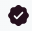 Mörk verifieringsikon med checkmark