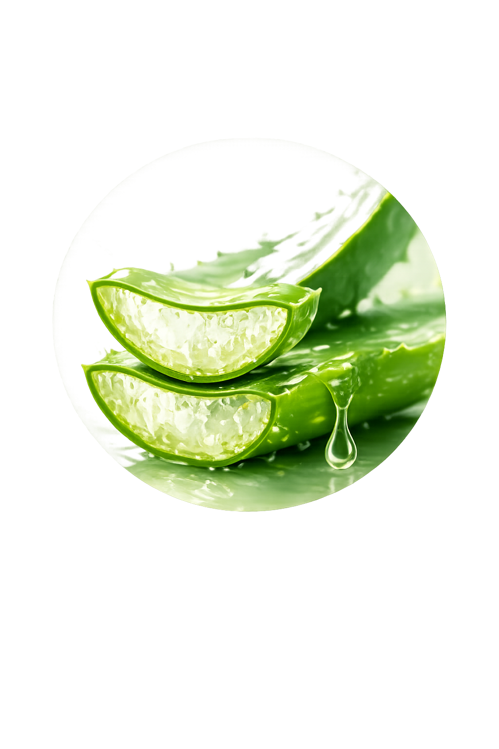 Aloe vera illustration för nagelvård